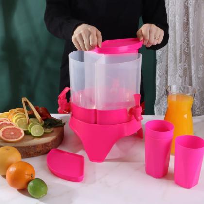 دسبنسر عصير فلوريا الجديد مع مفرش هدية كرسي + مفرش + 3كوب + دوار + 3خ