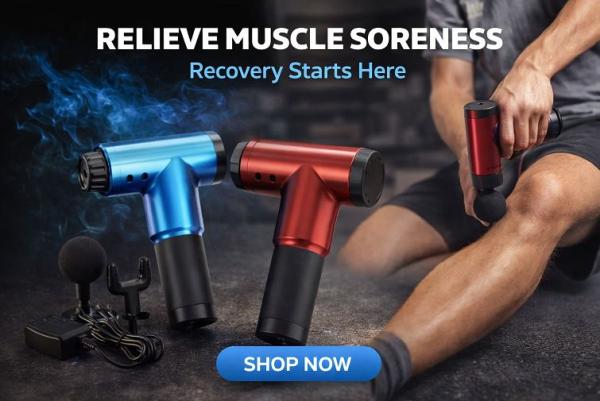 جهاز المساج المسدس Fascial Gun لتخفيف الآلام والاسترخاء
