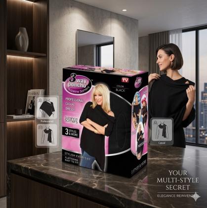 قطعة واحدة بـ 3 إطلالات مختلفة اكتشفي سحر البونشو المبتكر