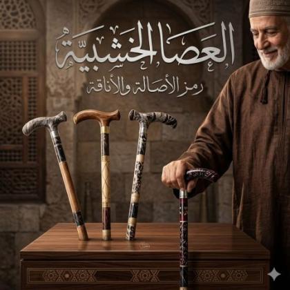 العصا الخشبية - دعم آمن وموثوق لكبار السن أثناء المشي 01145359198*01222845873