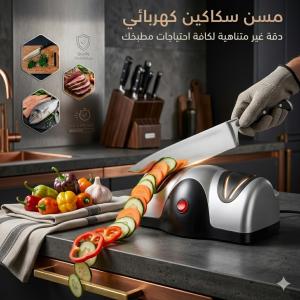 مسن كهربائي للسكاكين - 2 عين - شحذ سريع ودقيق 01145359198*012228458