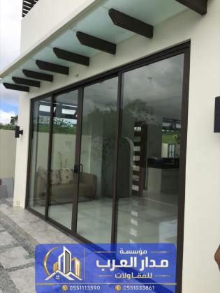 مقاول ملاحق خارجية في الحوش بالرياض | تصميم وبناء ملاحق ومجالس 0551033861